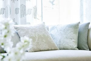 An image showing cushions on a sofa
