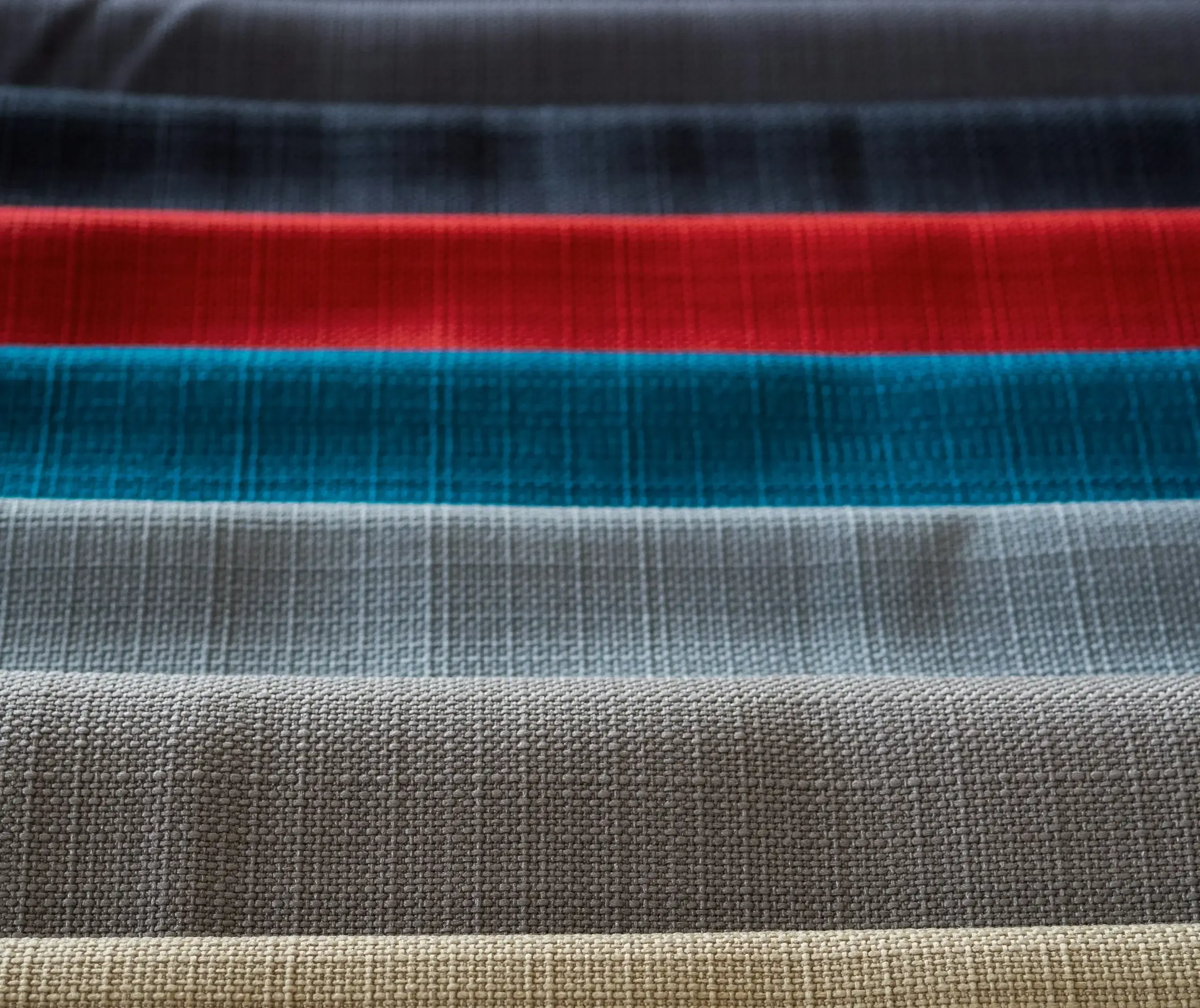 Array of different curtain blind colours